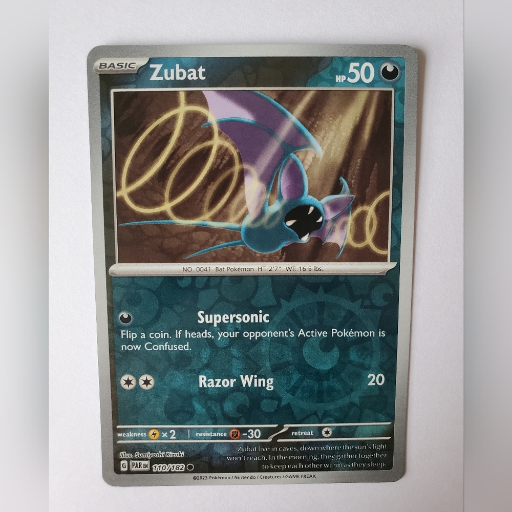 Zubat 110/182 | Paradox Rift | Reverse Holo Common | NM | Pokemon TCG Card
